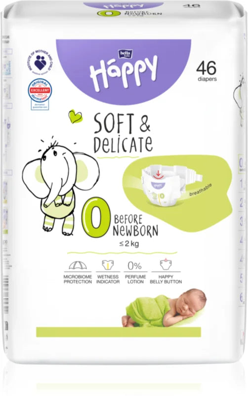 Pannolini Happy BellaBaby - 0 prematuri <2kg 46 pezzi