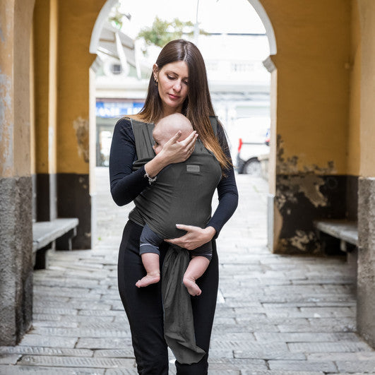 Elastic baby carrier in Bamboo