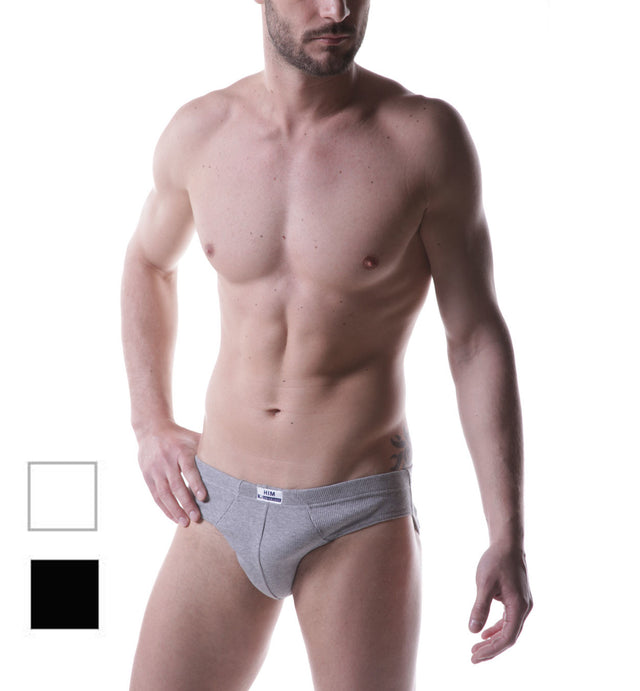 100% cotton ribbed men's briefs