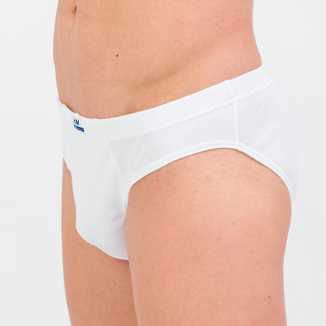 100% cotton ribbed men's briefs