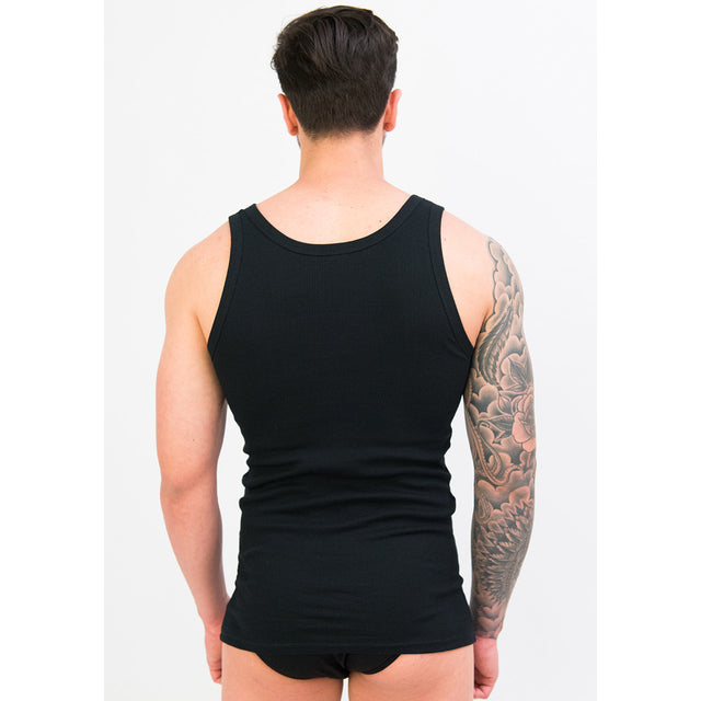 100% cotton ribbed men's tank top