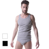 100% cotton ribbed men's tank top