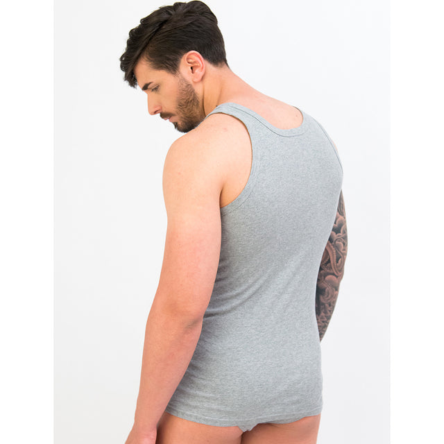 100% cotton ribbed men's tank top