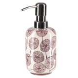 SAMIRA liquid soap dispenser in hand-painted glazed ceramic