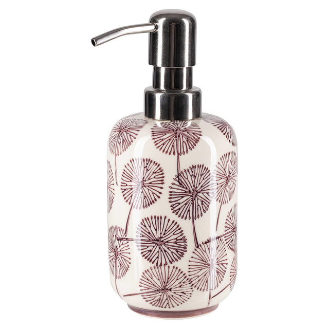 SAMIRA liquid soap dispenser in hand-painted glazed ceramic