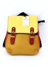 Multicolored Square backpack in Fairtrade recycled leather