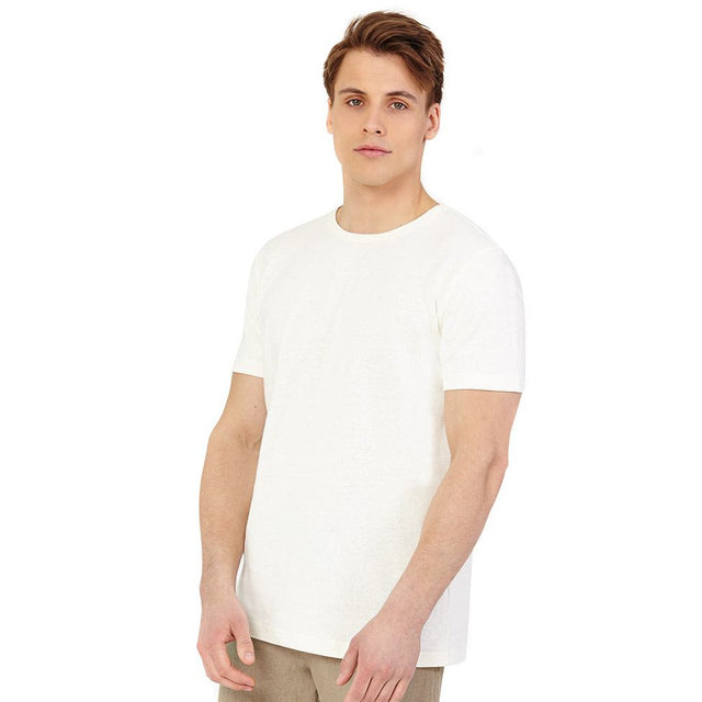 T-shirt uomo Bianco Naturale manica corta in canapa