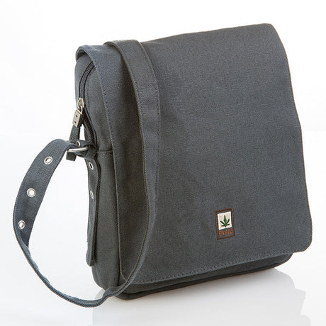 HV Vegan Vertical Messenger Bag in hemp