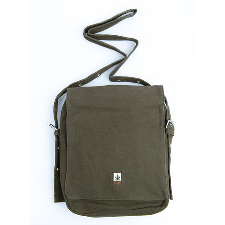 HV Vegan Vertical Messenger Bag in hemp