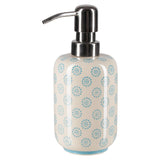 Ollo liquid soap dispenser in hand-painted glazed ceramic