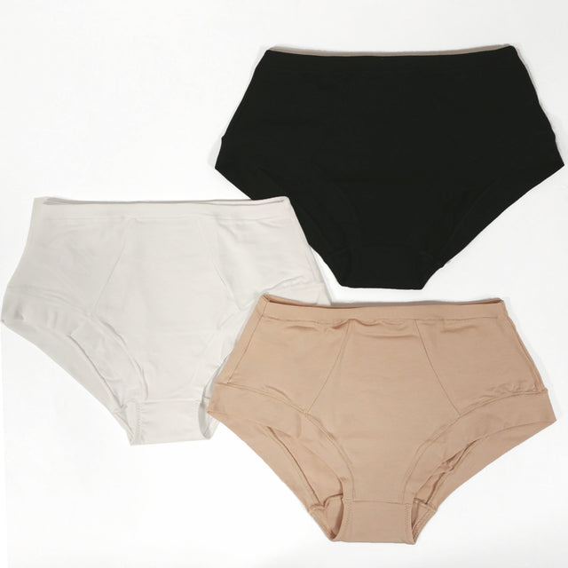 High-waisted Modal and Cotton briefs without elastic