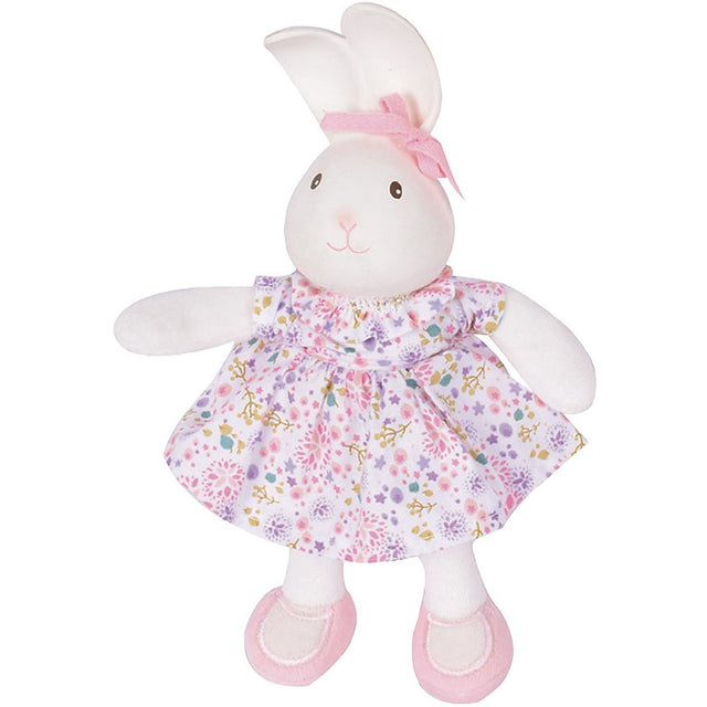 Havah the Pink Bunny plush toy in organic cotton and natural rubber