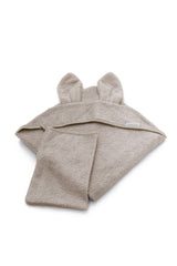 Baby towel with hood and Bunny mitten in organic bamboo