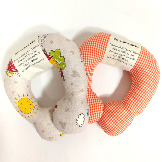 Neck pillow for children in Kapok