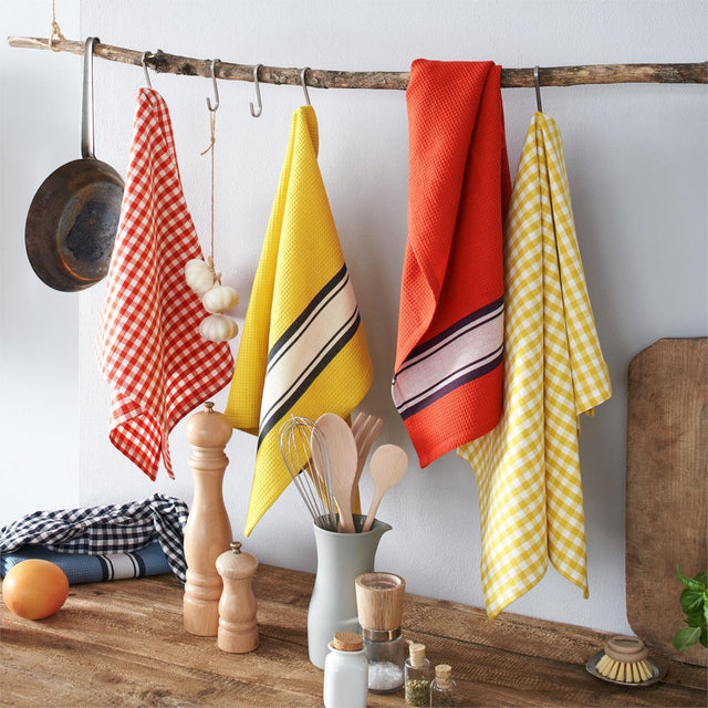 Delhi tea towels in organic cotton