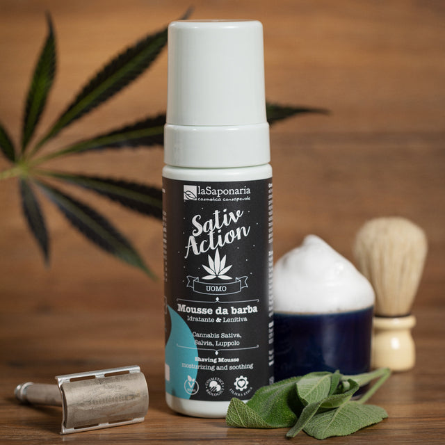 Mousse da Barba SativAction con Cannabis Sativa