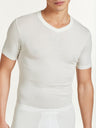 WSK men's V-neck t-shirt in pure merino wool and silk