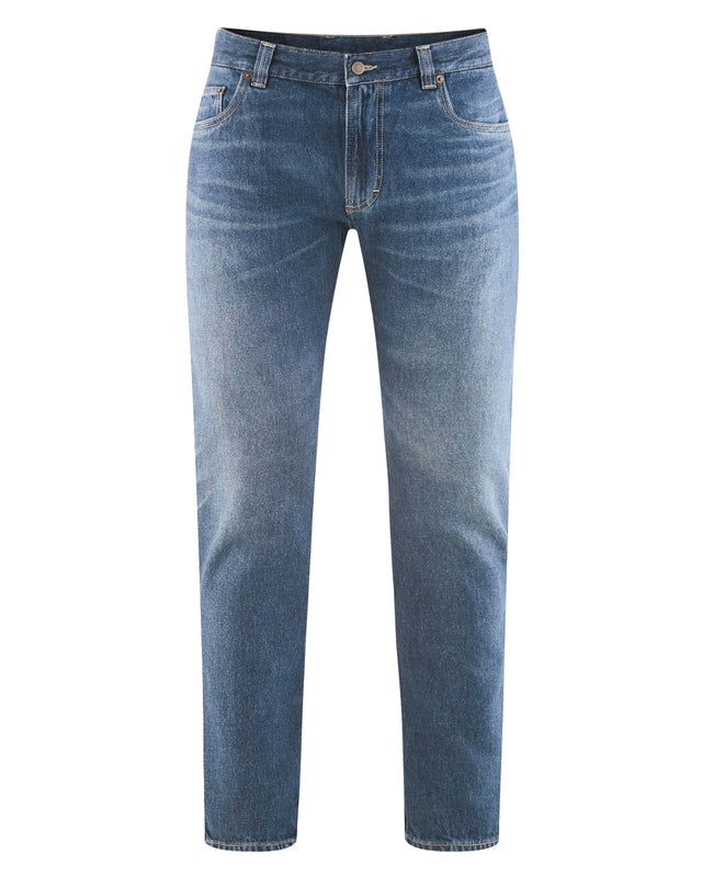 Jeans Uomo Blue Denim Laser in canapa e cotone biologico