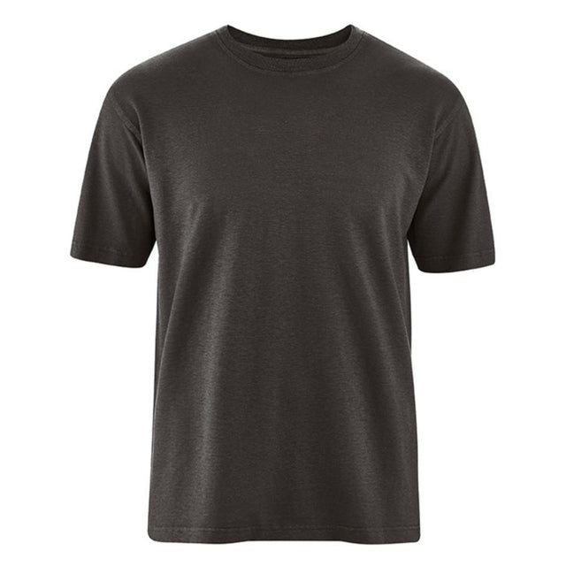 Basic T-shirt in Black Hemp and Organic Cotton