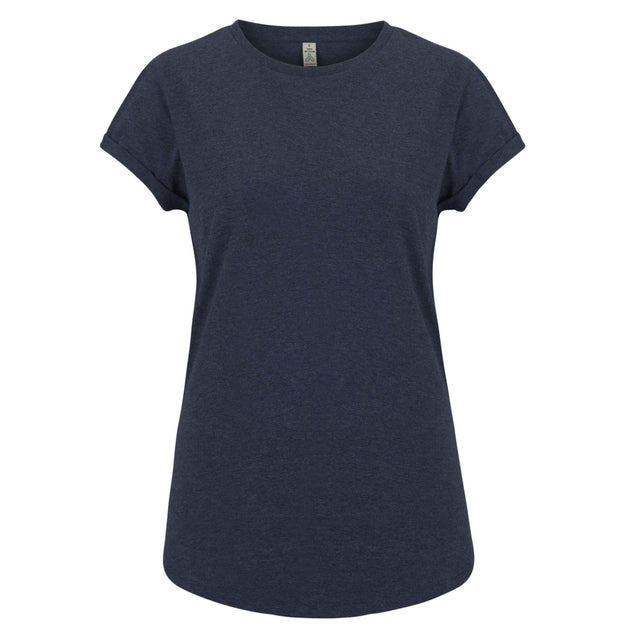 Maglia donna maniche arrotolate Salvage Recycled in cotone biologico