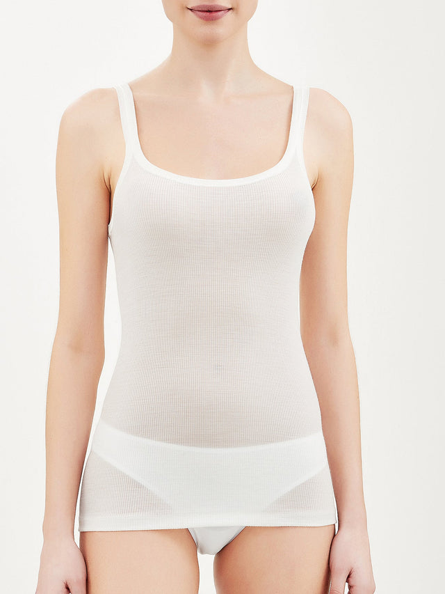 Wonderwool ribbed tank top in super soft merino wool