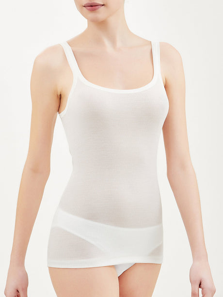 Wonderwool ribbed tank top in super soft merino wool