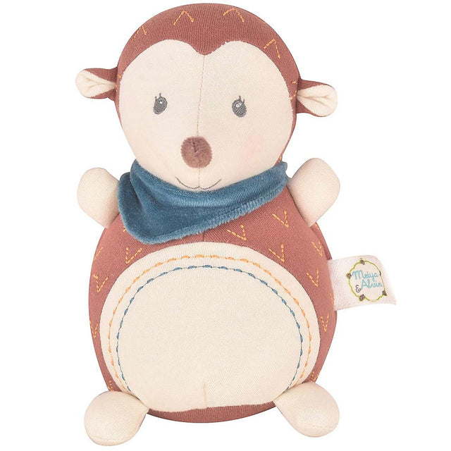 Plush Hedgehog Ethan with Rattle in Organic Cotton