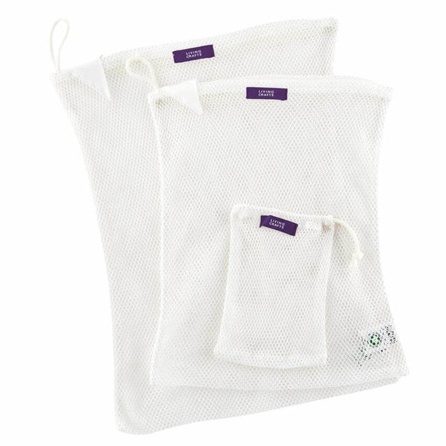 3-piece organic cotton washing machine mesh bags