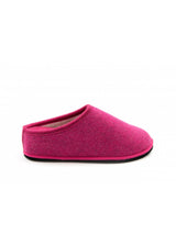 Diva slipper with fuchsia heel in wool felt