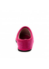 Diva slipper with fuchsia heel in wool felt