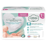 Cottony diapers with organic cotton - 1 newborn 2/5 kg 27 pieces