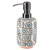 MATTHES liquid soap dispenser in hand-painted glazed ceramic