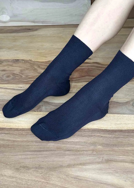 Short socks in BLUE organic cotton