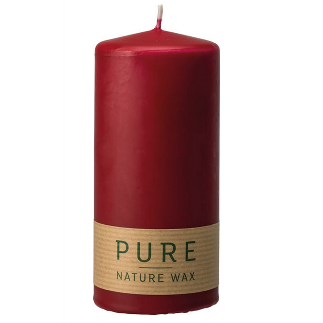 PURE NATURE candle with stearin and rapeseed oil 6x13 cm