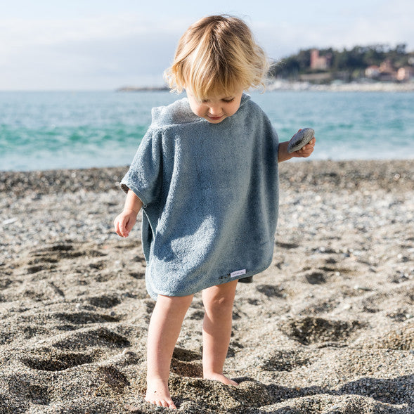 Bamboo toweling Poncho bathrobe