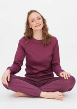 Women's dark pink organic cotton pajamas