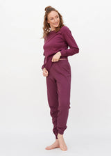 Women's dark pink organic cotton pajamas