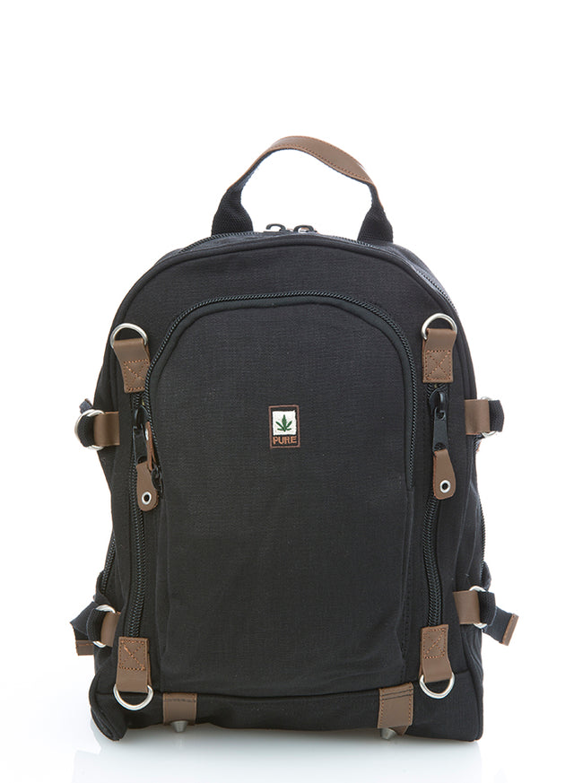 PURE HF backpack with external zip in hemp