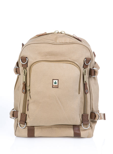 PURE HF backpack with external zip in hemp