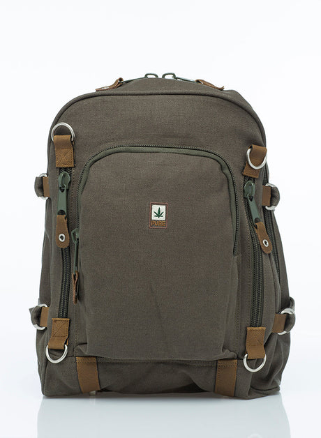 PURE HF backpack with external zip in hemp