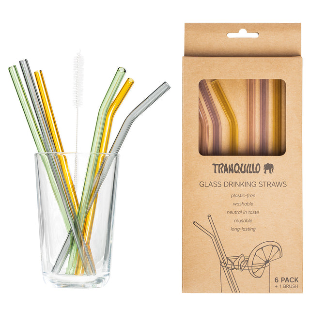 Cannucce in vetro borosilicato set da 6 pezzi