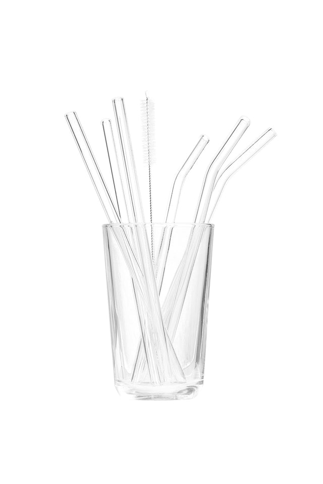 Borosilicate glass straws set of 6 pieces