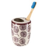 SAMIRA toothbrush holder in hand-painted glazed ceramic