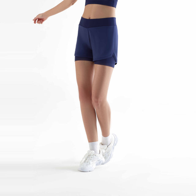 Women's training shorts in recycled PET