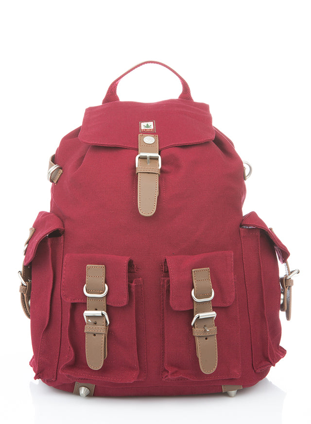 XL Pure hemp backpack with 4 external pockets