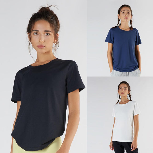 Loose Fit Sport T-shirt in Organic Cotton and Micromodal