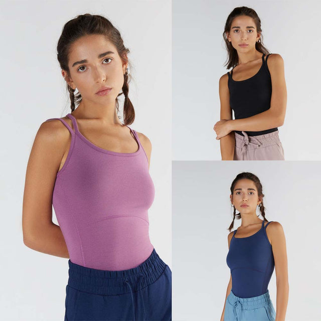 Top Sport tank top with narrow strap in Micromodal