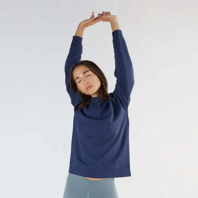 Women's sports sweatshirt in organic cotton and Tencel