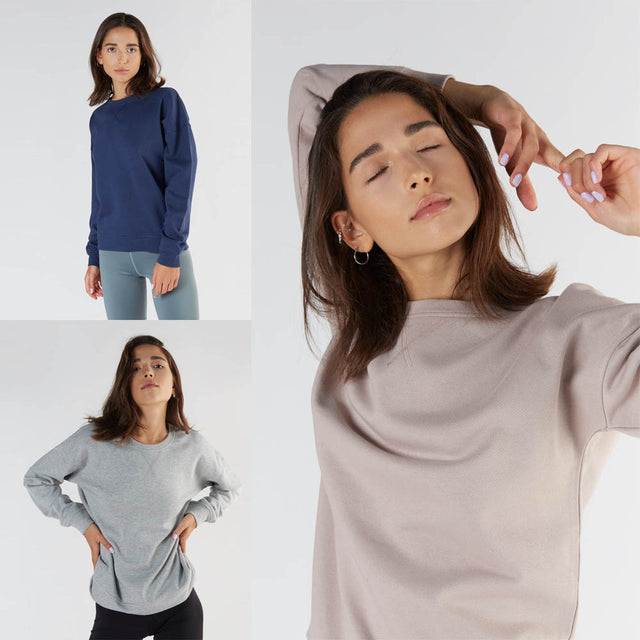 Women's sports sweatshirt in organic cotton and Tencel