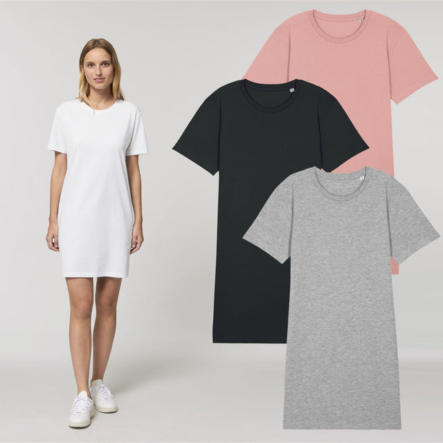 Spinner T-shirt dress in organic cotton